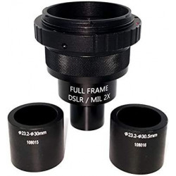 Fixed Magnification (2x) Camera Adapter w/ 23.2mm, 30mm and 30.5mm Fittings